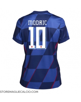 Croazia Luka Modric #10 Maglia Gara Trasferta Repliche Europei 2024 Donna